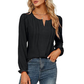 Style Blouses Sleeveless Halter Collar Solid Color Blouse